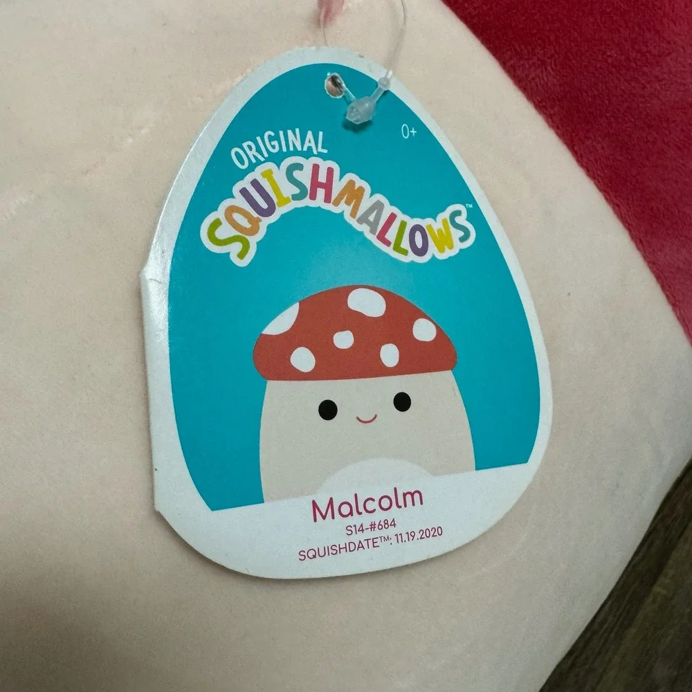 Kellytoy Squishmallows Malcolm Mushroom Plush‎ Toy 16 inch NWT
